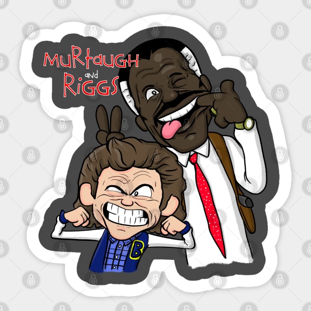 Murtaugh and Riggs Sticker by MarianoSan